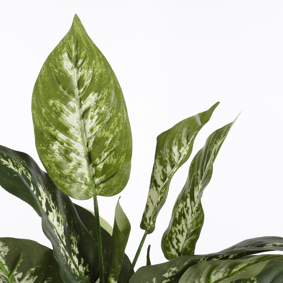 Glimmerdekorationen – Dieffenbachia Kunstpflanze im Blumentopf Stan – H70 x Ø55 cm – Grün