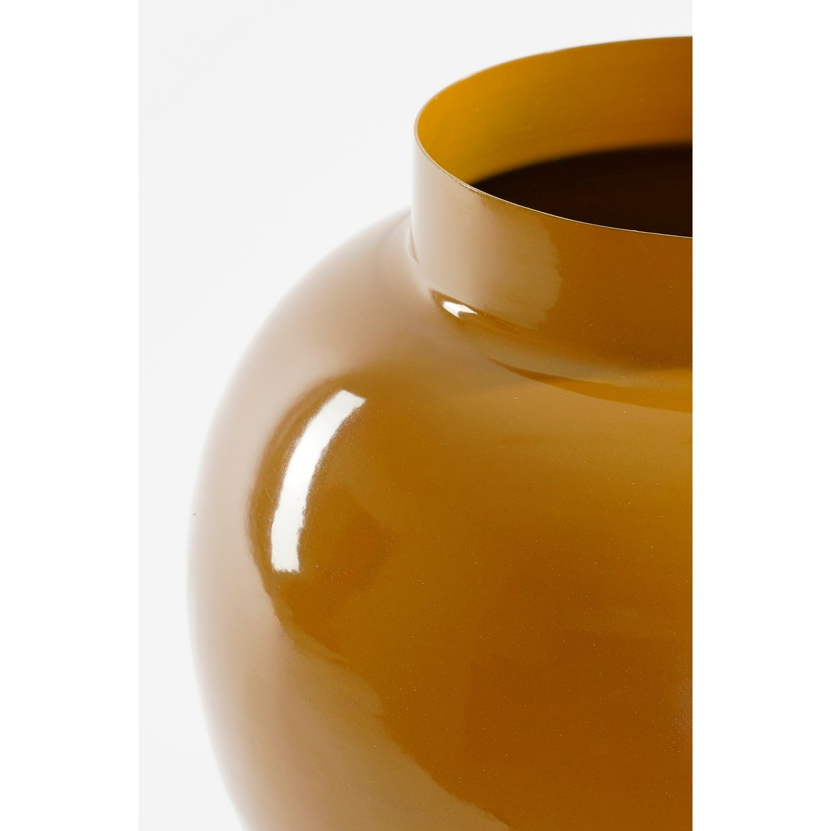 Glimmerdekorationen - Boyd Vase - H37 x Ø26 cm - Metall - Braun