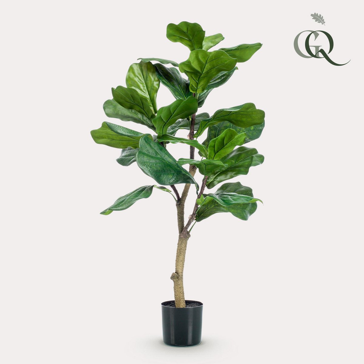 Green BoutiQ - Kunstplant - Ficus Lyrata - Tabaksplant - 90 cm
