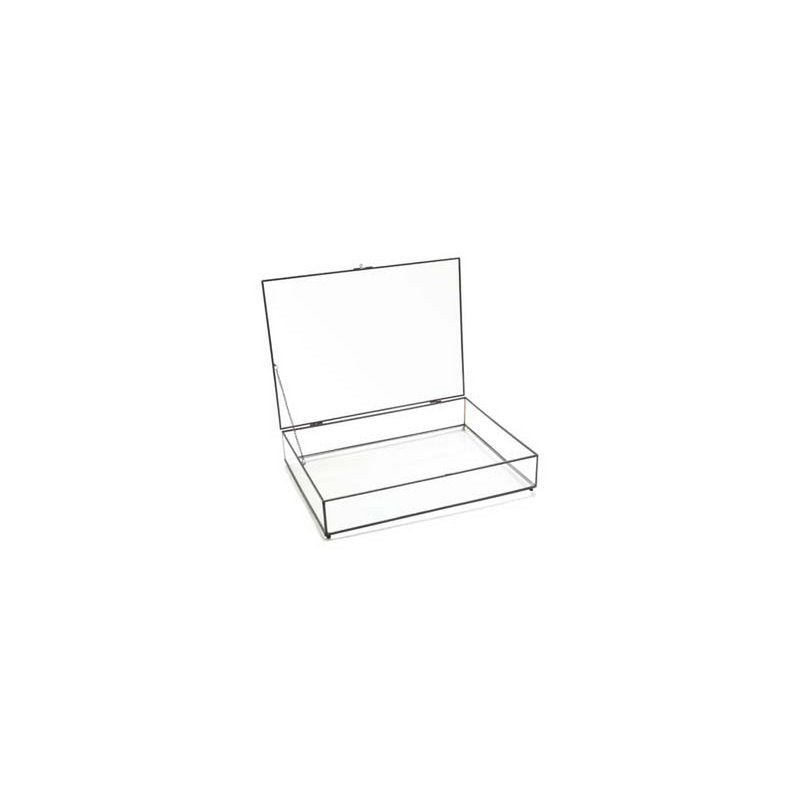 vtwonen - Opbergdoos Glas met Zwart Frame 42x33x9cm