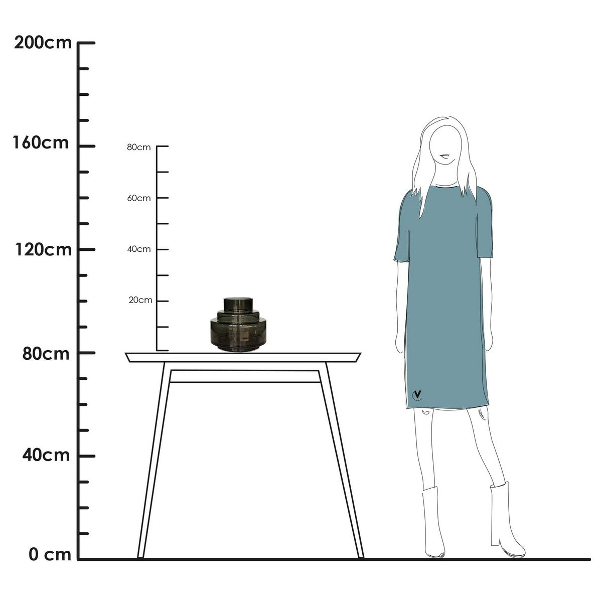 Vase the World - Vaas - Chari grey