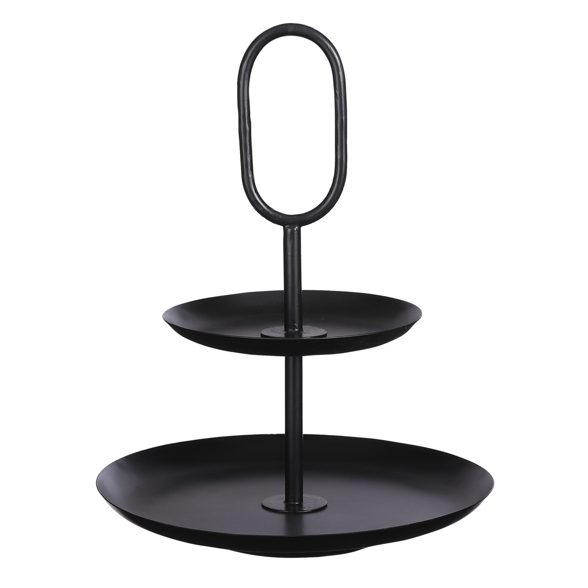 Mica Decorations - Rama Etagère 2 Laags - H36 x Ø28 cm - Metaal - Zwart