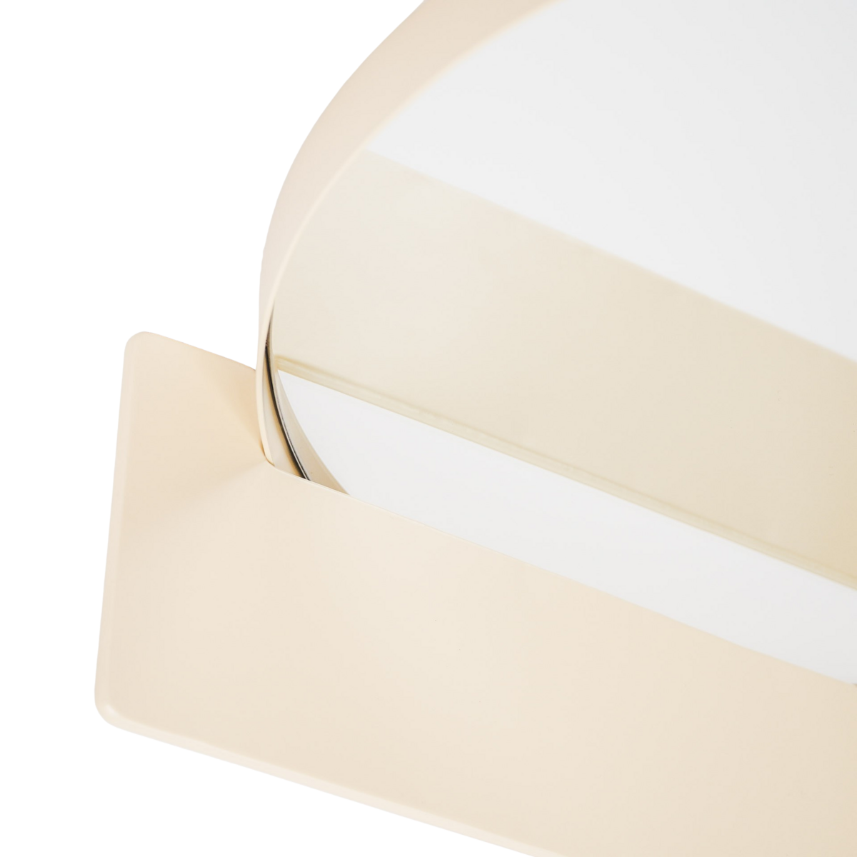 Housevitamin - Spiegel - Rond - Metaal - Met Plank - Zand- Ø40cm