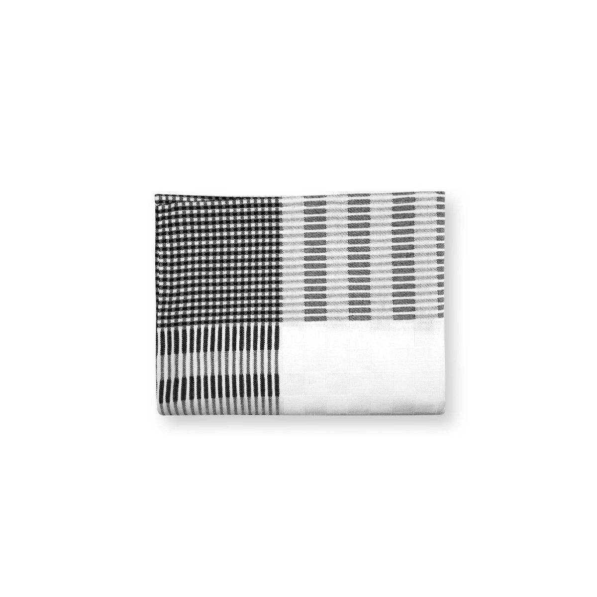 vtwonen - Table Cloth 100% Cotton White-Black Square 150x250cm