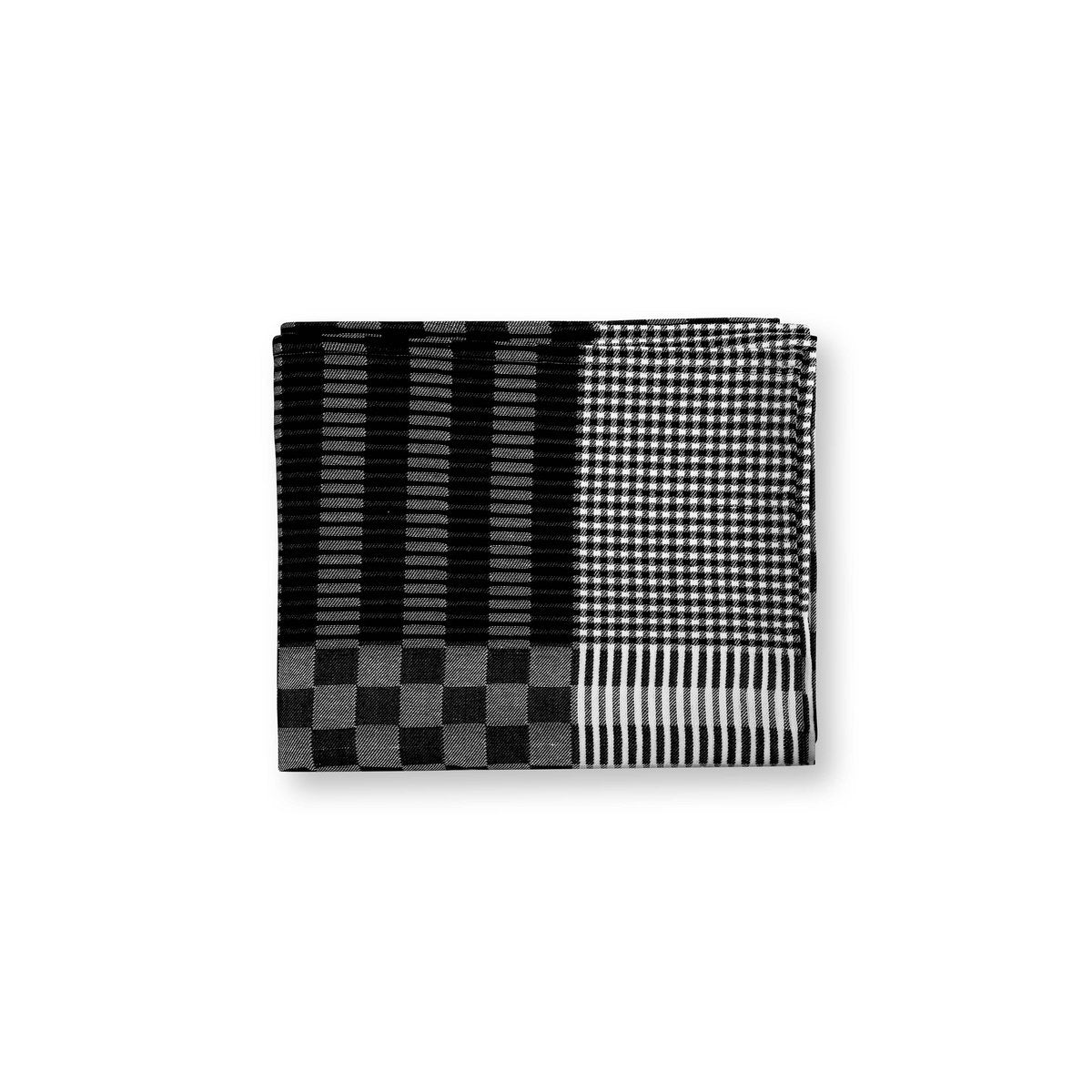 vtwonen - Table Cloth 100% Cotton Black-White Square 150x250cm
