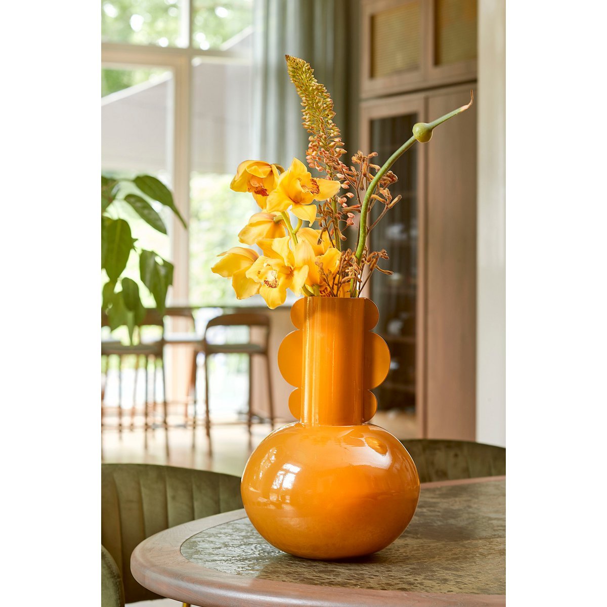 Glimmerdekorationen - Boyd Vase - H36 x Ø25 cm - Metall - Braun