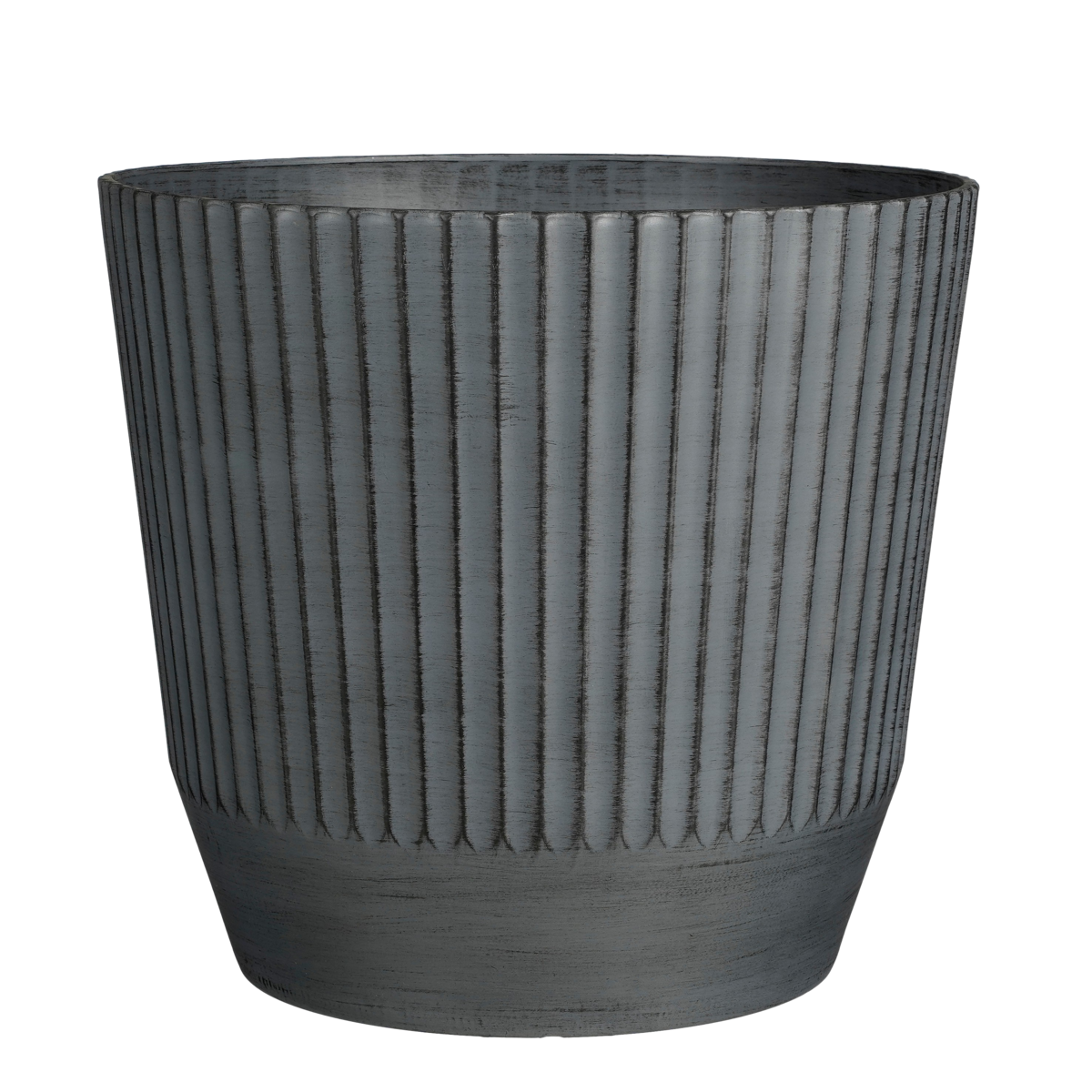 Glimmerdekorationen - Rio Outdoor-Blumentopf - H40,5 x Ø45 cm - Dunkelgrau