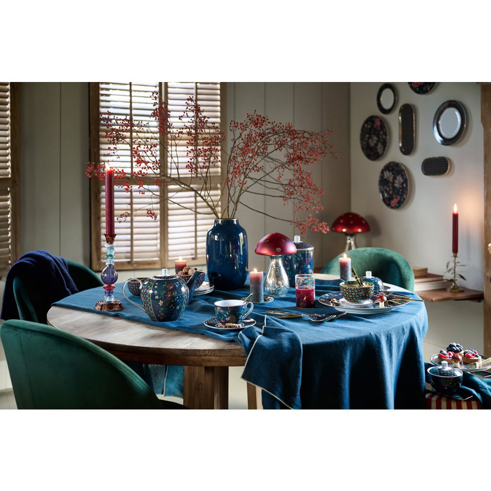 Pip Studio - Tray Metal Medium Berry Blues Dark Blue 30.5x30.5cm