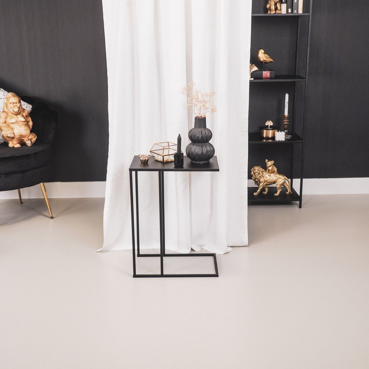 Housevitamin - Beistelltisch 'Spencer' (Schwarz)