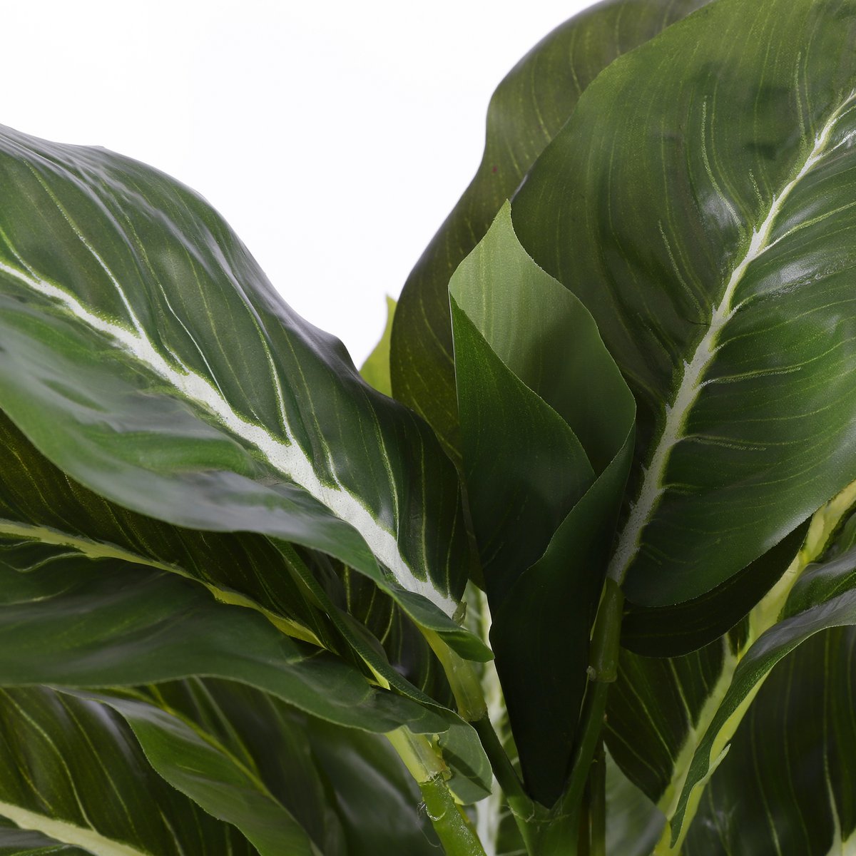 Glimmerdekorationen - Immergrüne Kunstpflanze im Blumentopf Stan - H49 x Ø40 cm - Grün