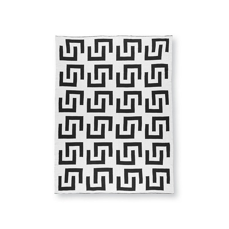 vtwonen - Plaid Knitted Black-White 130x170cm