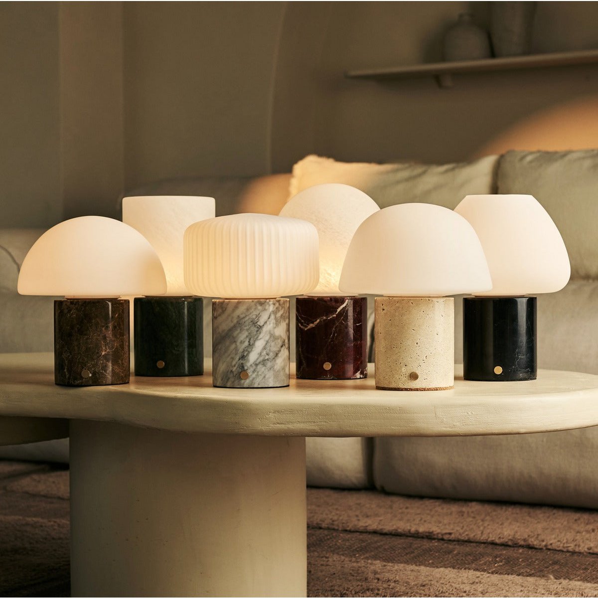 Tavellio-Amsterdam - Cuyp White / Bianco Statuarietto - Marmeren oplaadbare tafellamp