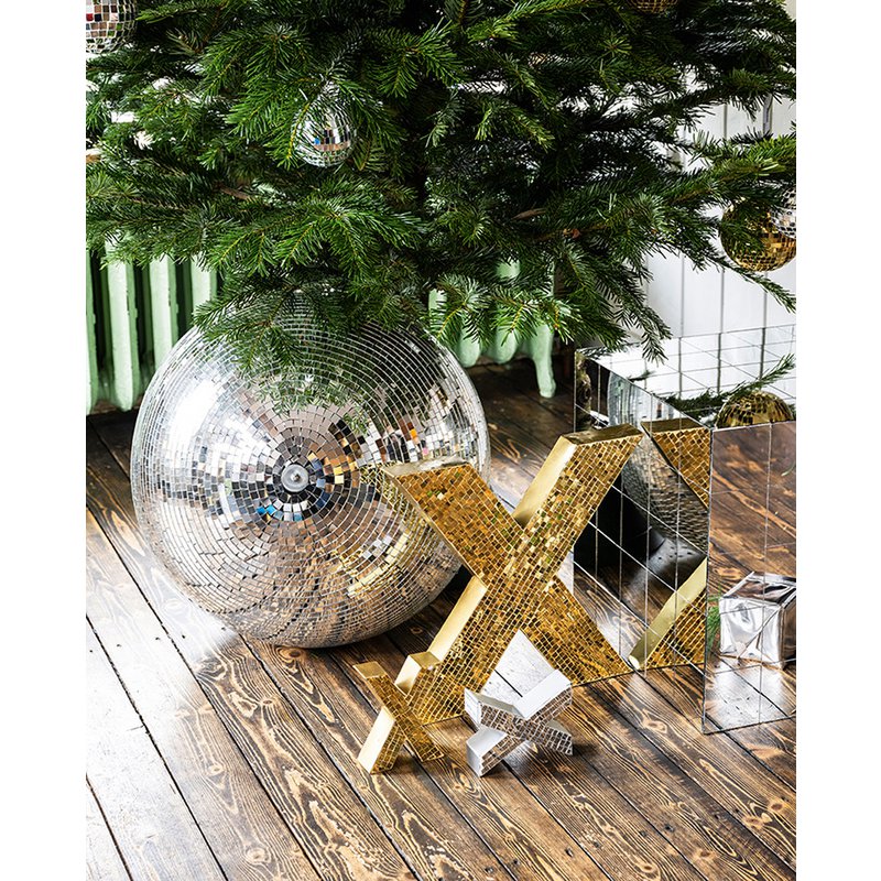 vtwonen - Decoratief figuur 'X' (Set van 3, Mosaic Gold)