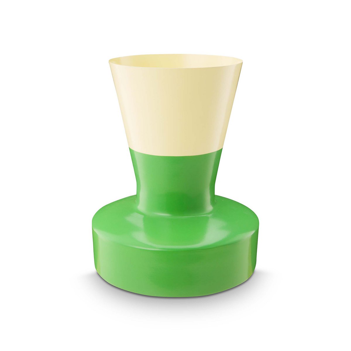 vtwonen - Vaas 'Trumpet' (Groen-Geel, 19.5cm)