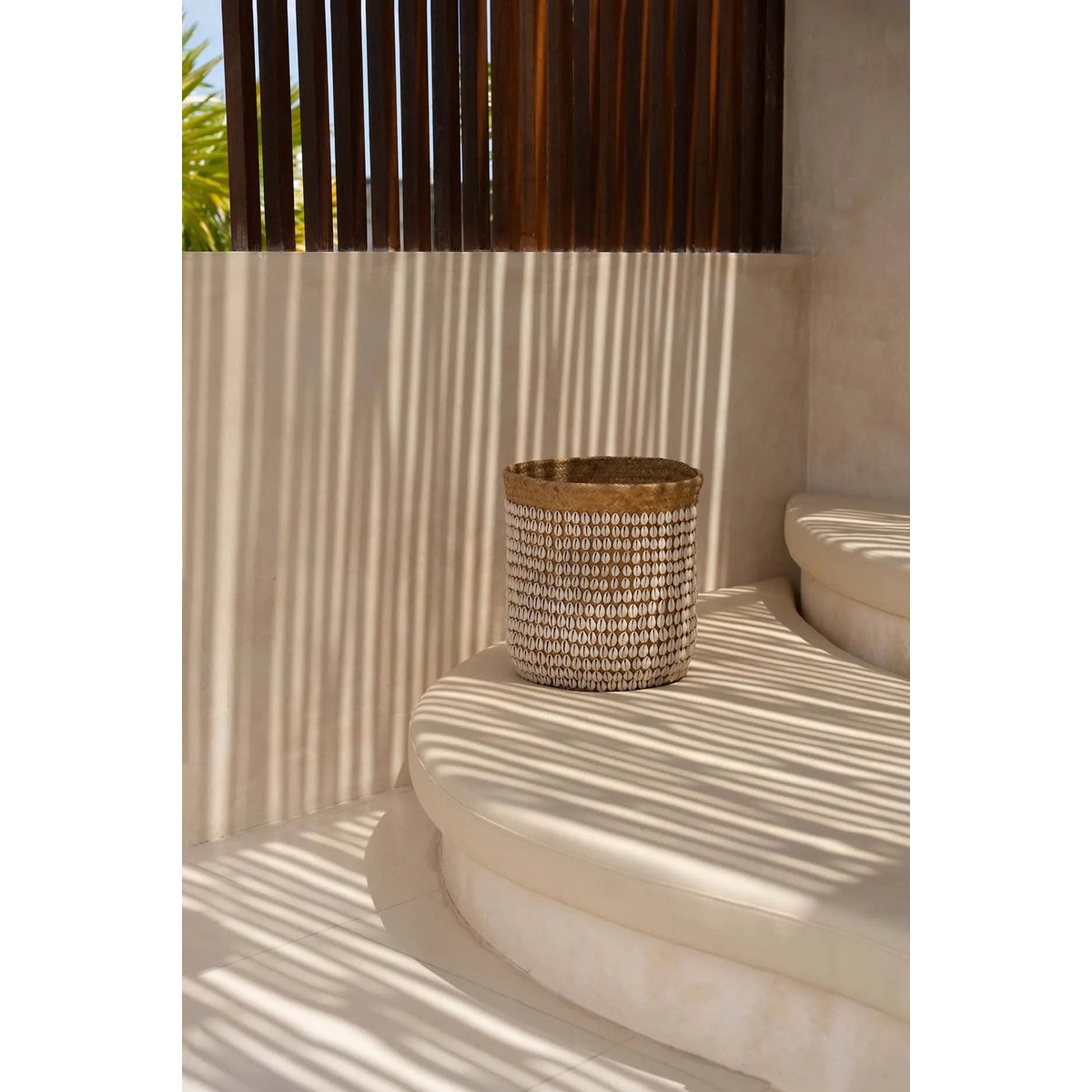 Bazar Bizar - Mand 'Pandan #1' (Naturel Wit)