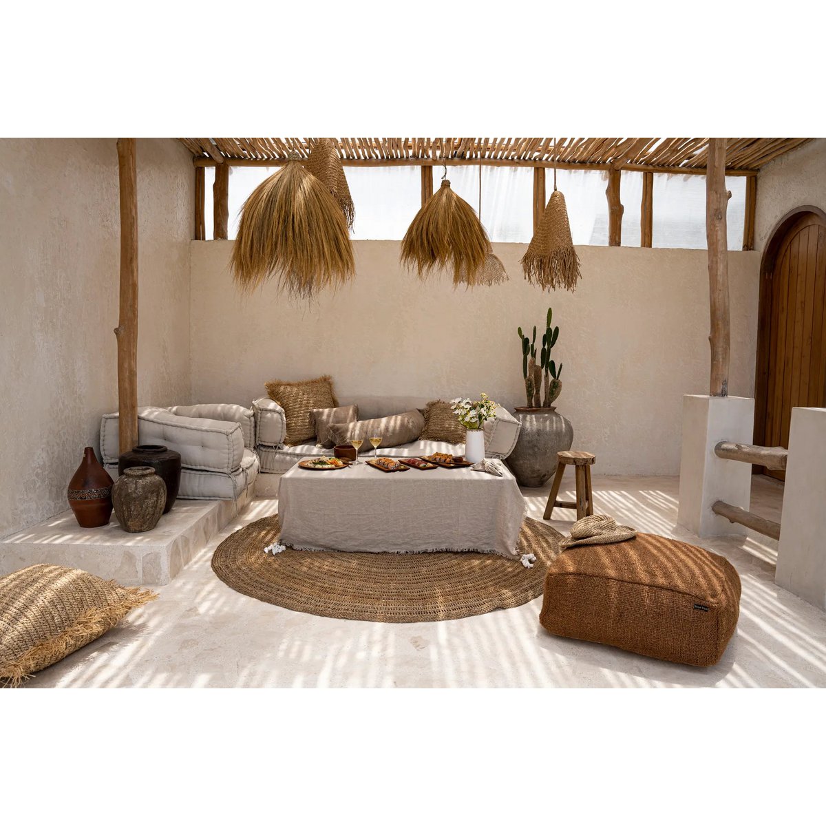 Bazar Bizar - Tafelkleed 'Linnen' (Beige, 150cm x 200cm)