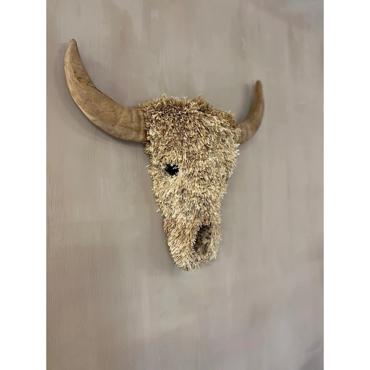 Bazar Bizar - Muurdecoratie 'Raffia Toro' (Naturel)