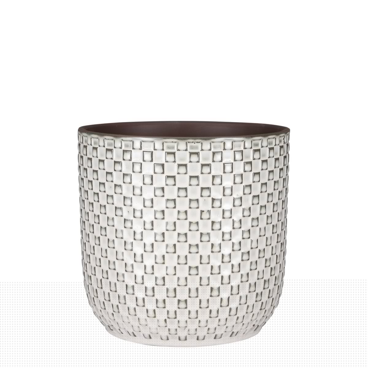 Mica Decorations - Daan Bloempot - H20,5 x Ø21,5 cm - Wit