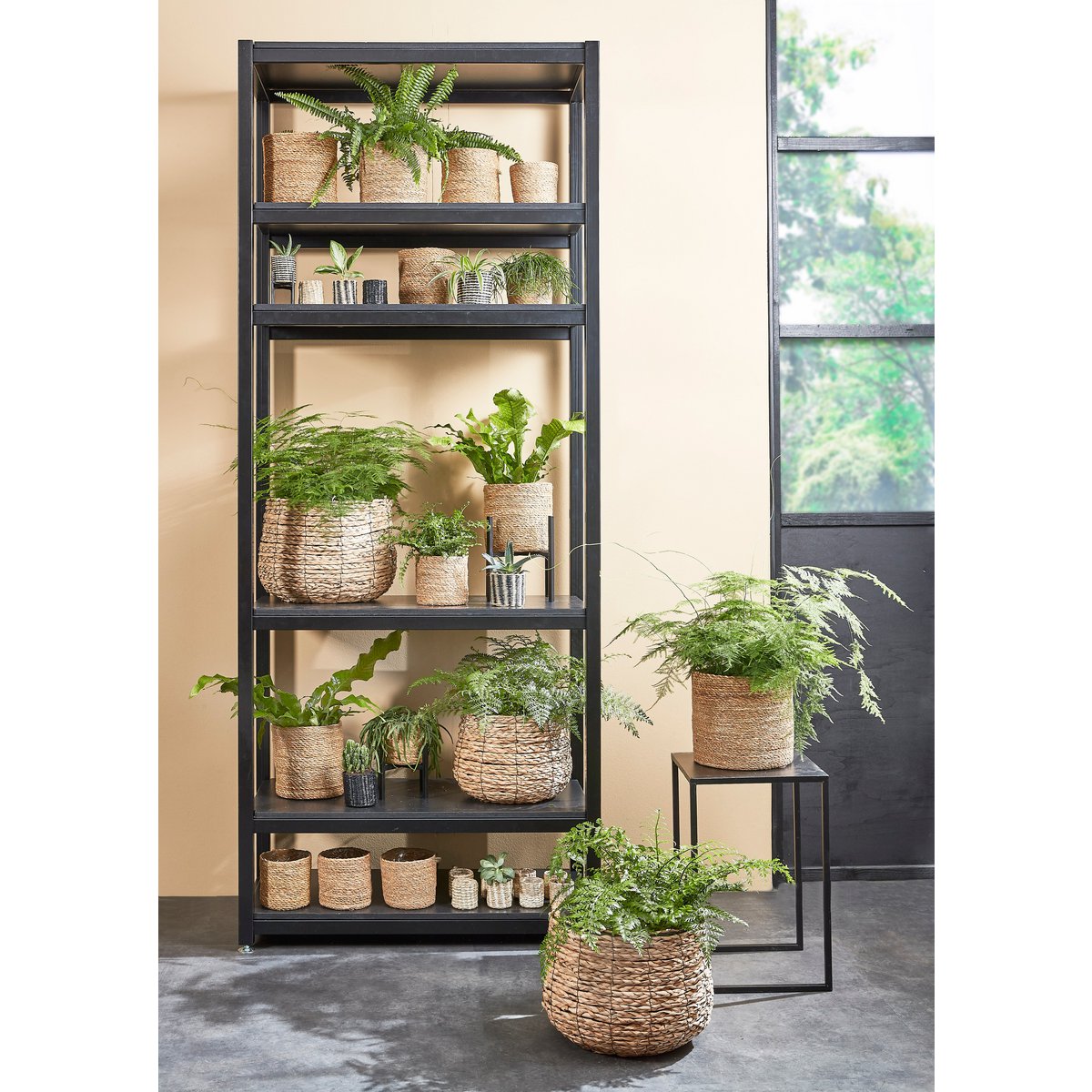 Mica Decorations - Avalon Plantenmand - Set van 3 - H32 x Ø44 cm - Zeegras - Lichtbruin