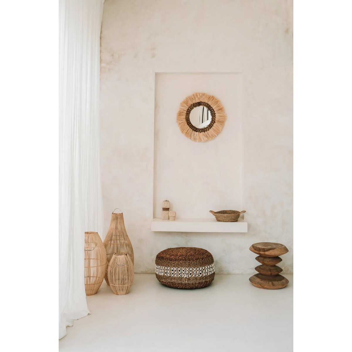 Bazar Bizar - Hängelampe 'Zuri' (Natur, S)