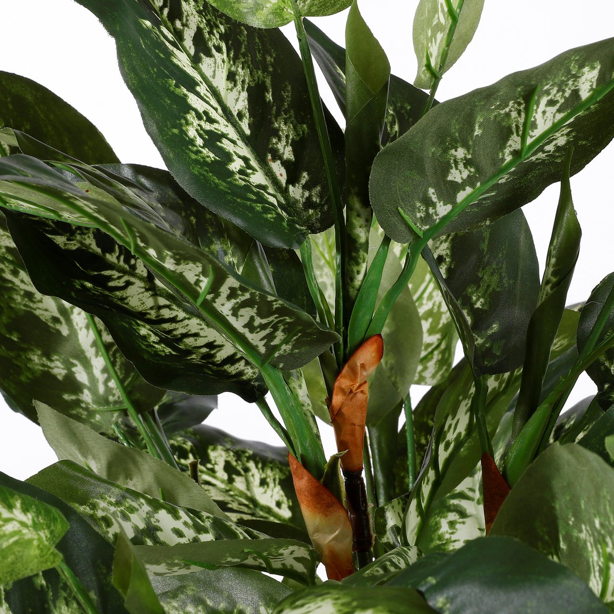 Glimmerdekorationen – Dieffenbachia Kunstpflanze im Blumentopf Stan – H70 x Ø55 cm – Grün