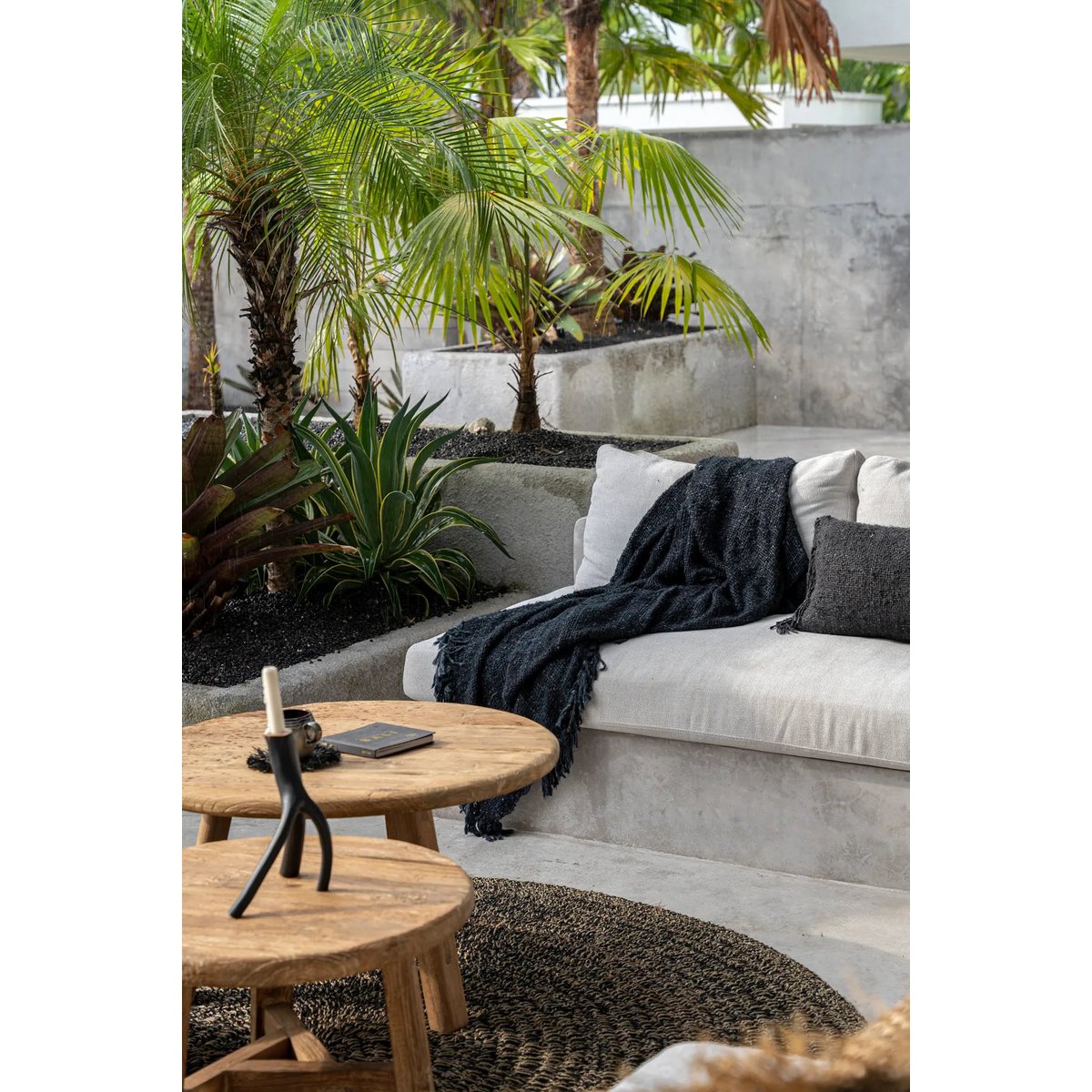 Bazar Bizar - Plaid 'S'il Vous Plaid' (Zwart Marine)