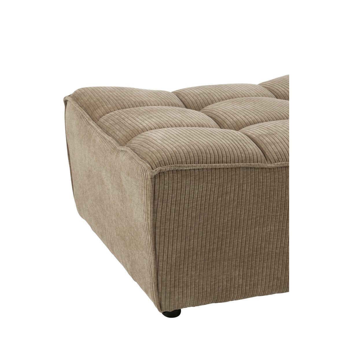 J-Line – Pouf Grid Pappelholz/Schaum Dunkeltaupe