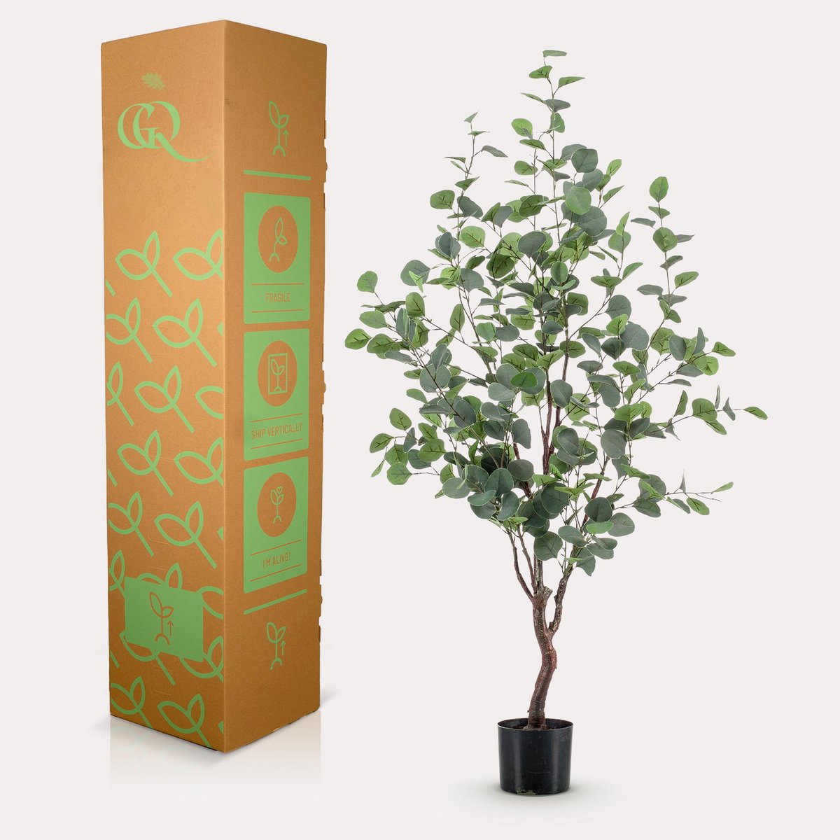 Green BoutiQ - Kunstplant - Eucalyptus - Blauwe Gomboom - 120 cm