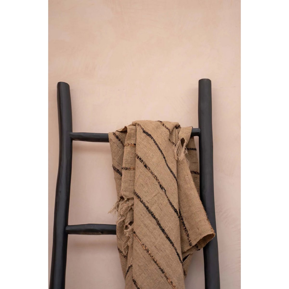 Bazar Bizar - Plaid 'S'il vous Plaid' (Beige Zwart)