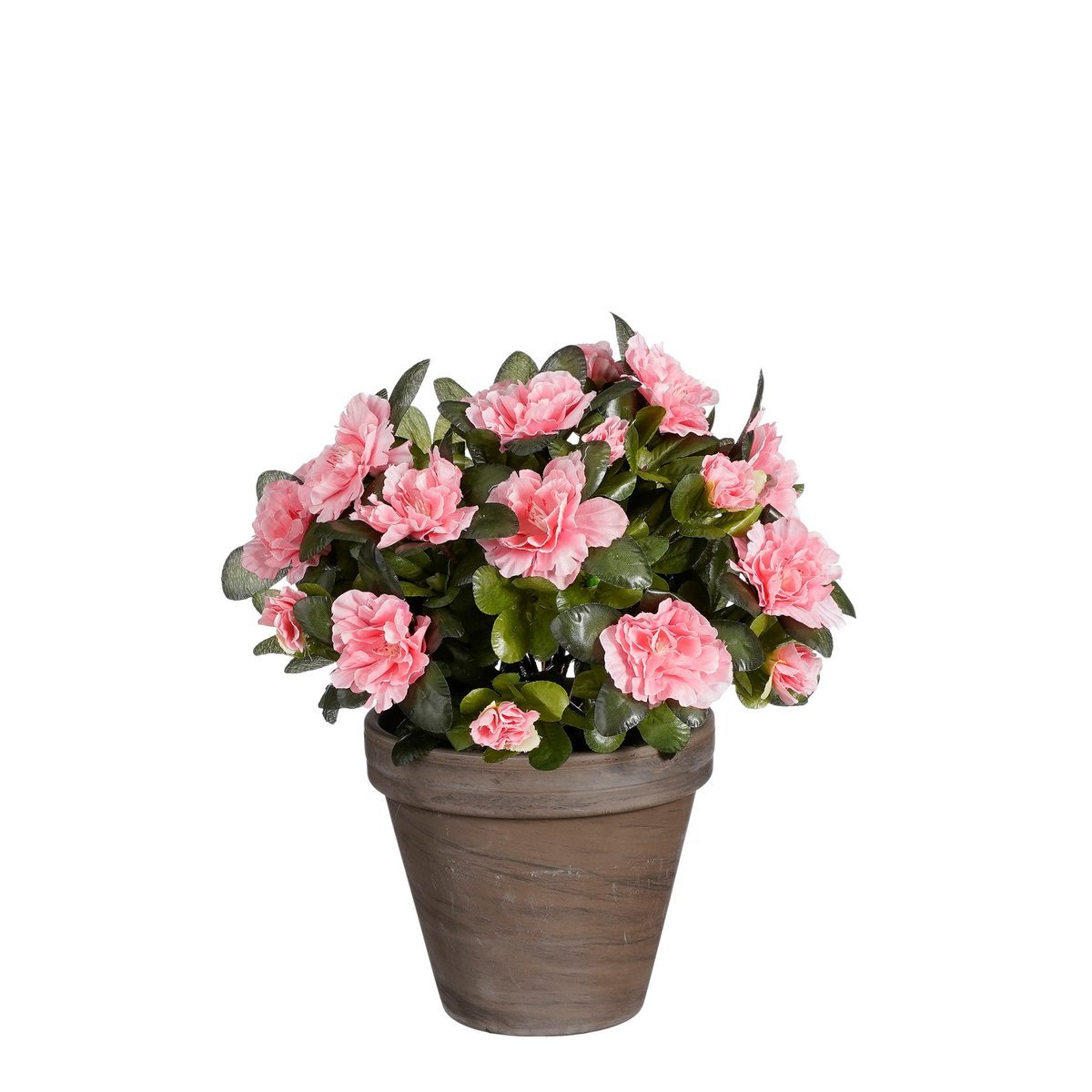 Glimmerdekorationen – Künstliche Azaleenpflanze im Blumentopf Stan – H31 x Ø26 cm – Pfirsich