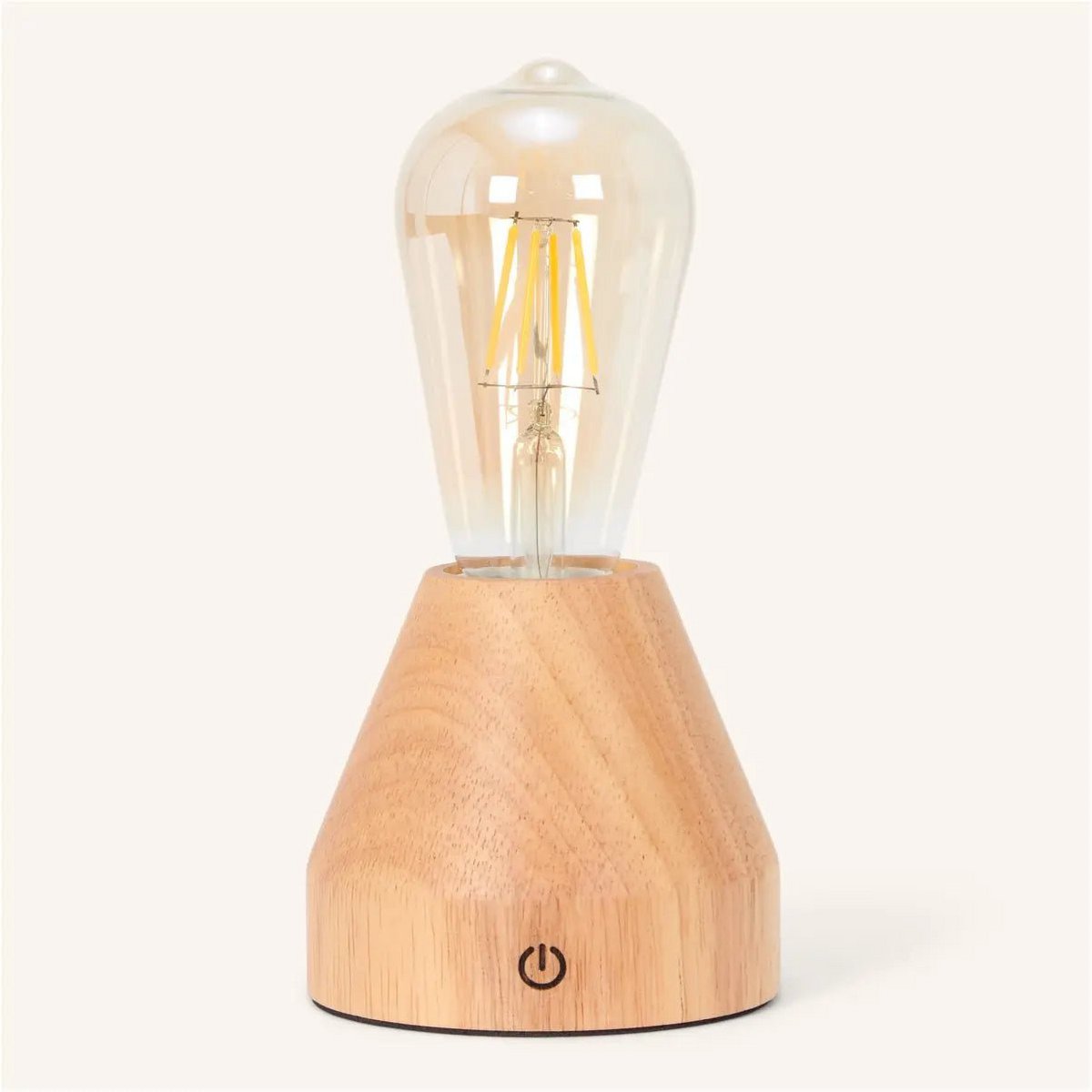 Tavellio-Amsterdam - Zavi lichtbruine oplaadbare LED-tafellamp | Dimbaar en draagbaar | Batterijduur van 80 uur