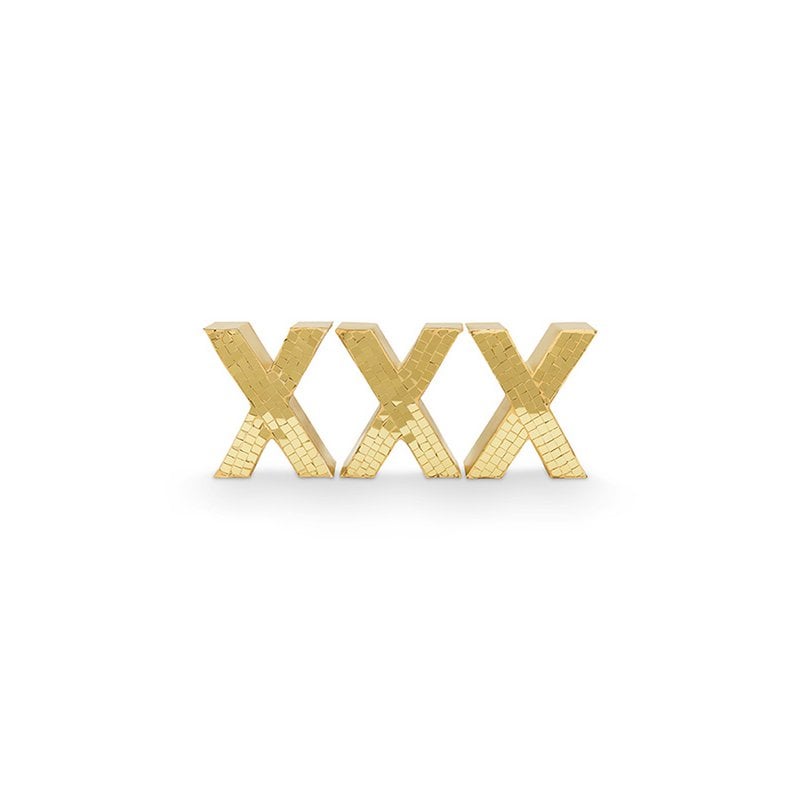 vtwonen - Decoratief figuur 'X' (Set van 3, Mosaic Gold)