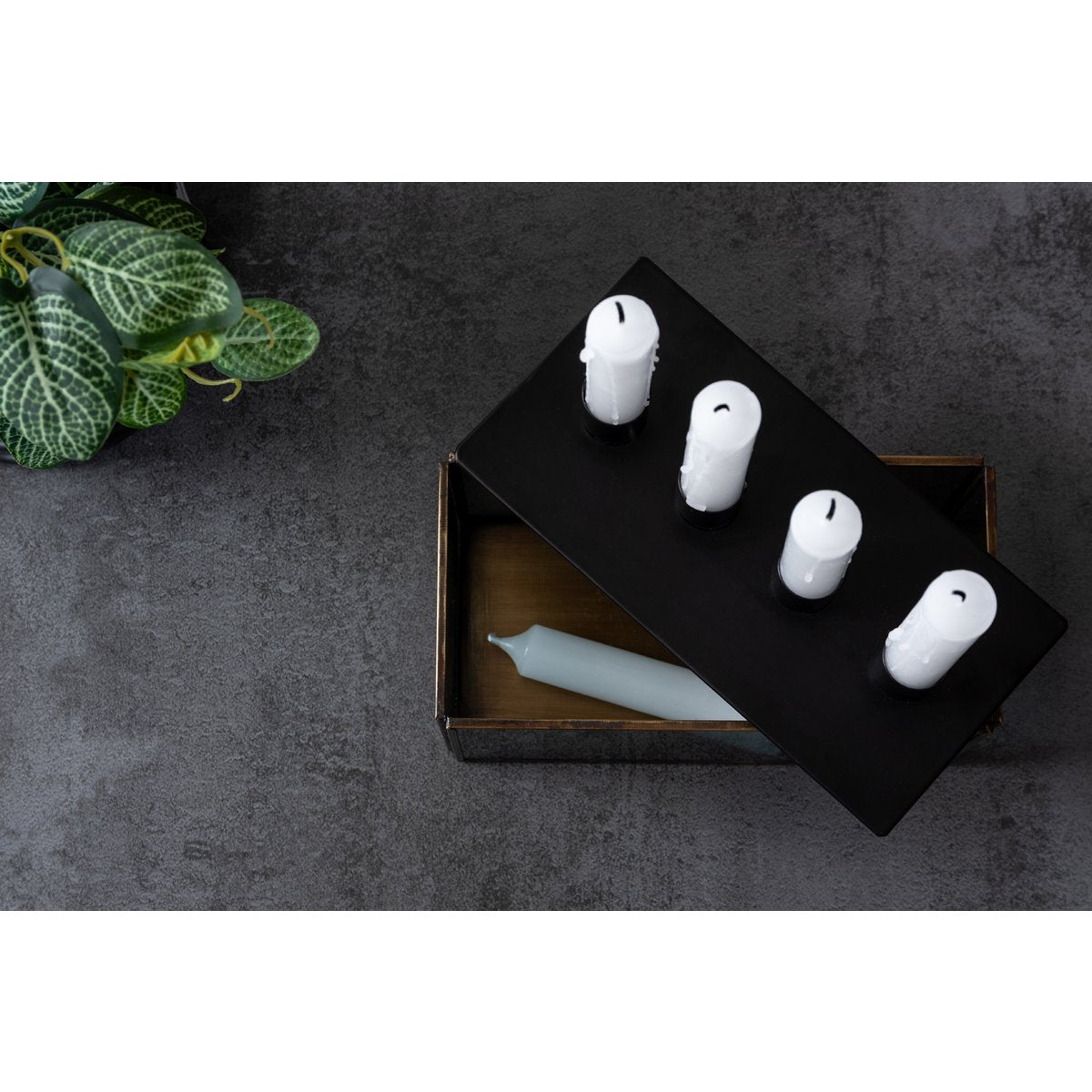 Present Time - Kerzenständer, rechteckig in Box