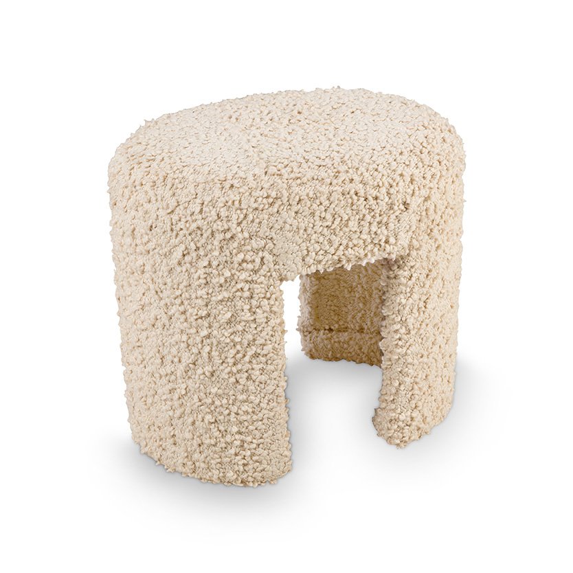 vtwonen - Bijzetbank Bouclé Klein 50x35x45cm