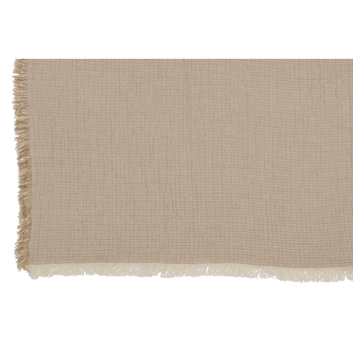 J-Line – Karierte Fransen – Baumwolle – Dunkelbeige