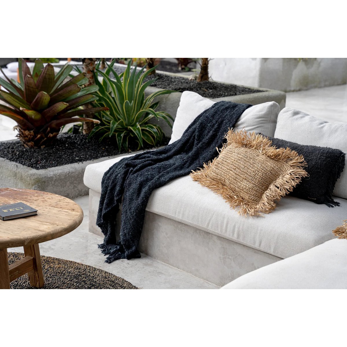 Bazar Bizar - Plaid 'S'il Vous Plaid' (Zwart Marine)