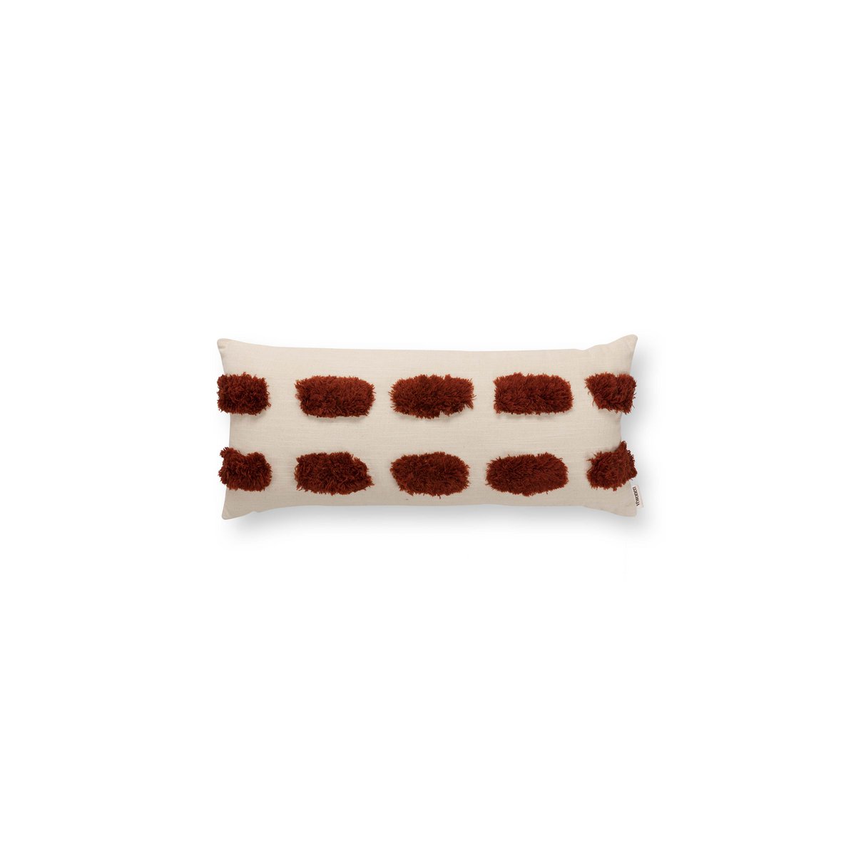 vtwonen - Dekokissen 'Stitch' (Rote Erde, 70cm x 30cm)