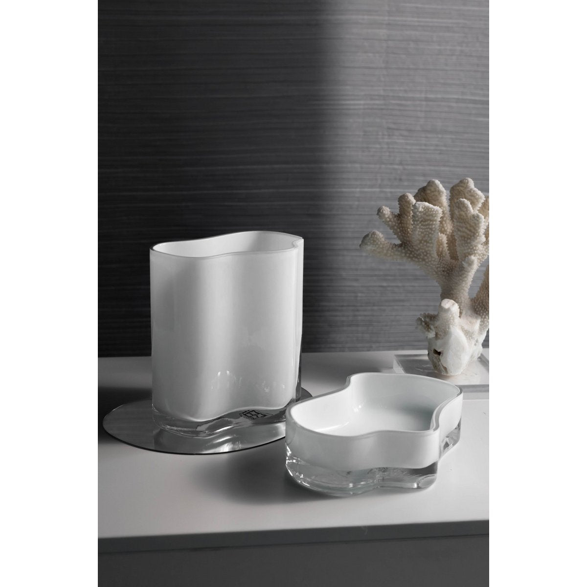 Element Accessories - Nieuw modern design grote kom of bord, geïnspireerd op CORAL en Aalto, COR08WH
