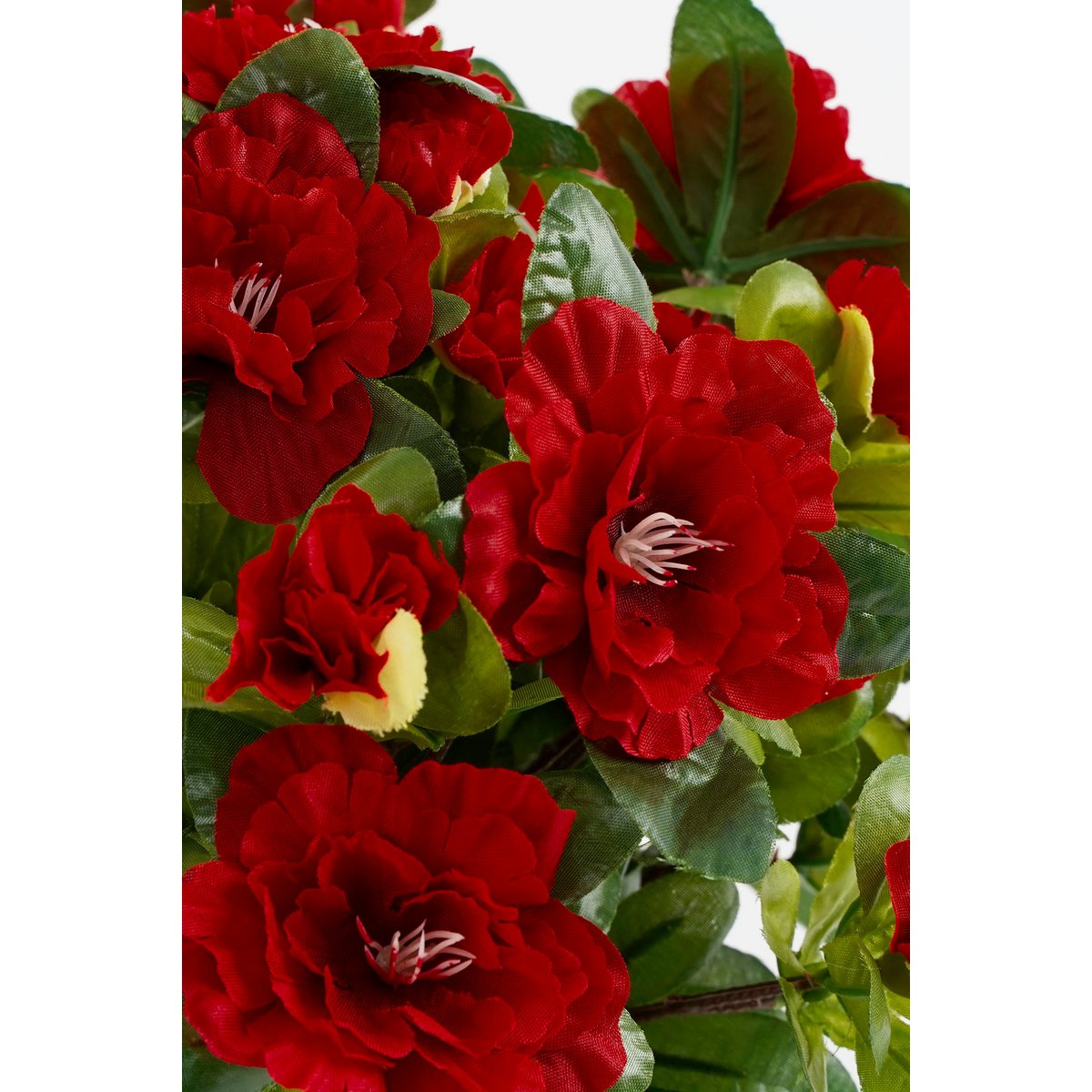Glimmerdekorationen – Künstliche Azalee im Blumentopf – H31 x Ø26 cm – Rot