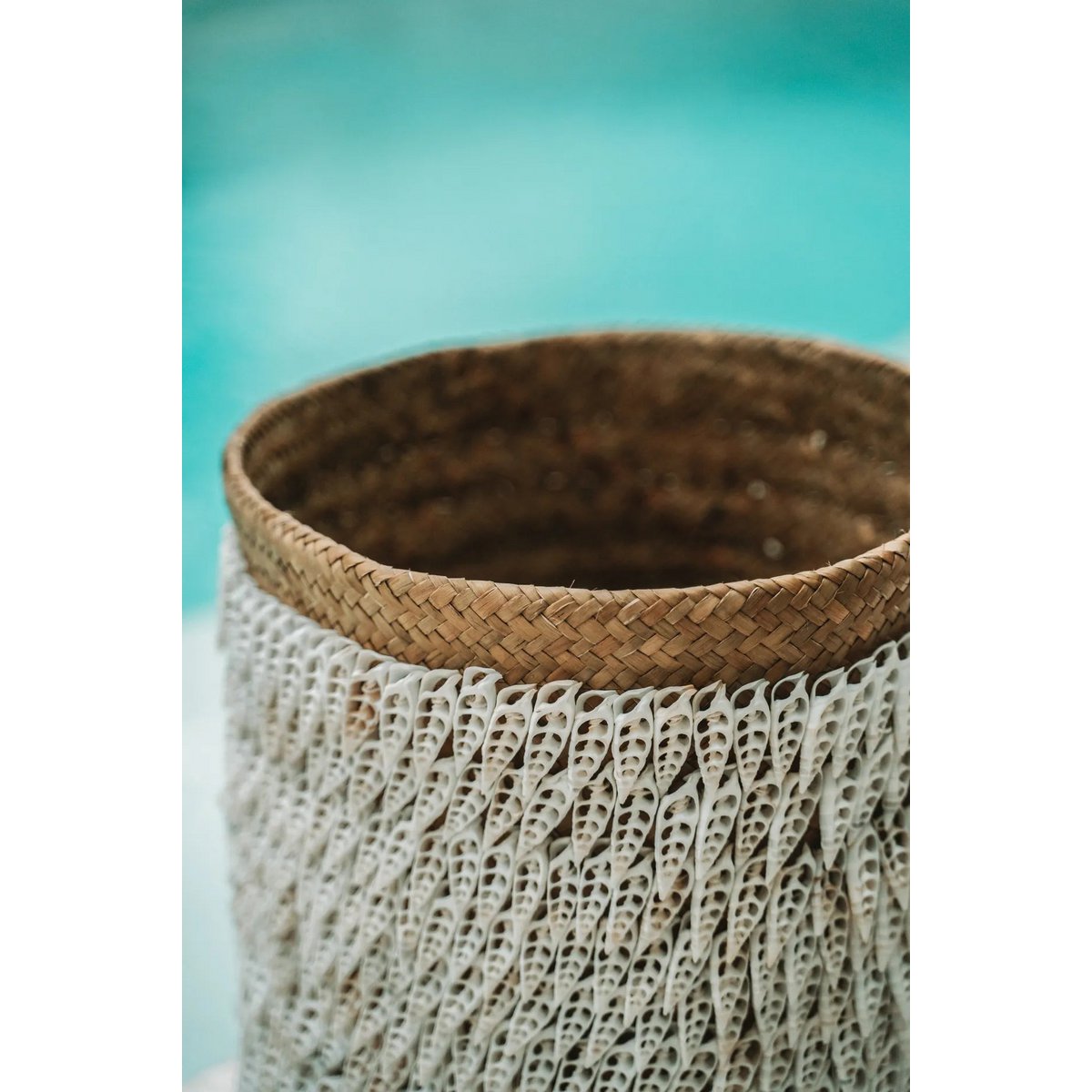 Bazar Bizar - Mand 'Pandan #2' (Naturel Wit)