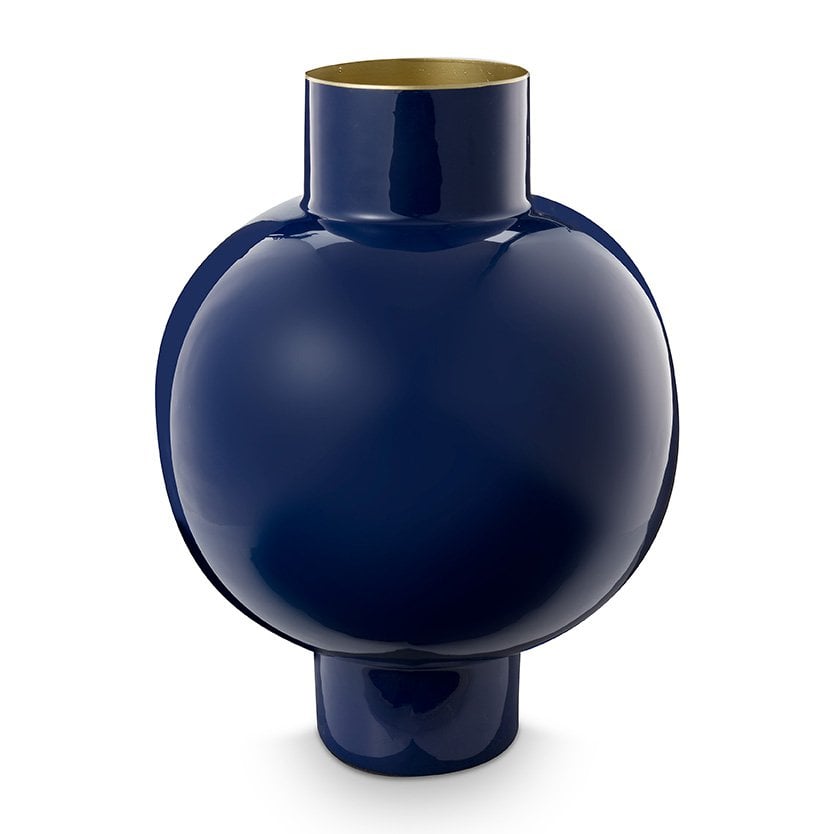 Pip Studio - Vase Metal Large Royal Blue 31.5x42cm