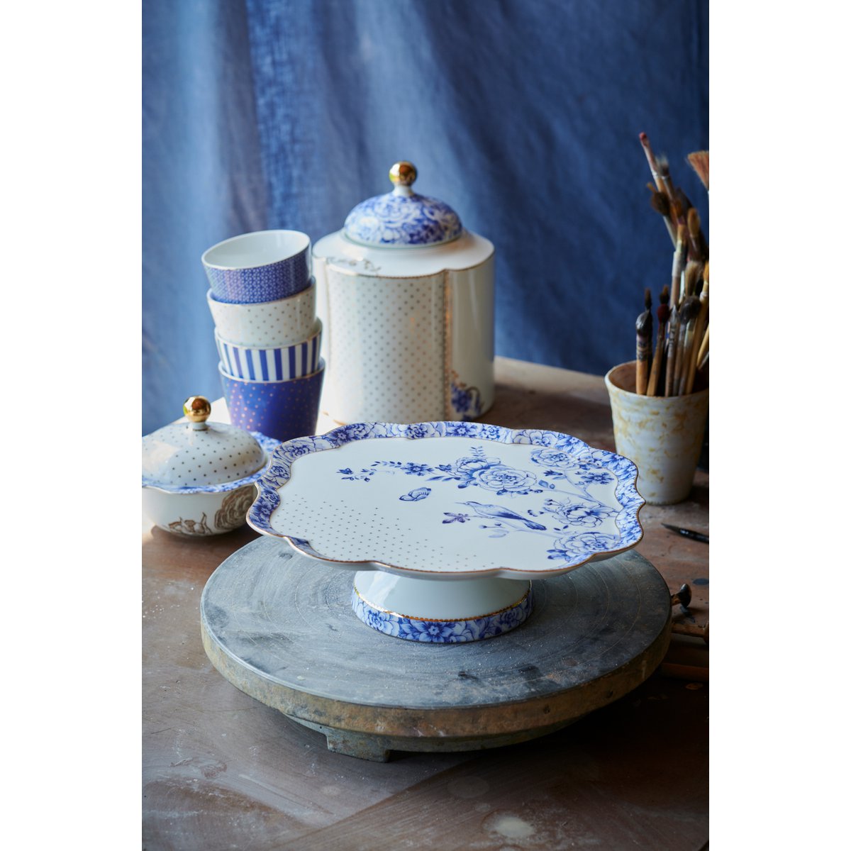 Pip Studio - Mini Taartplateau Royal Wit 24x24cm