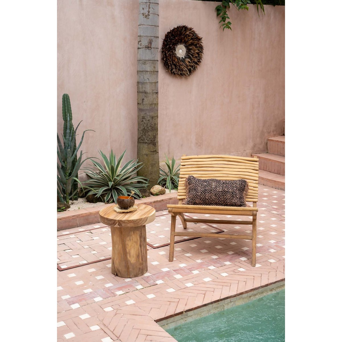 Bazar Bizar - Muurdecoratie 'Coastal Juju' (Zwart Bruin, L)