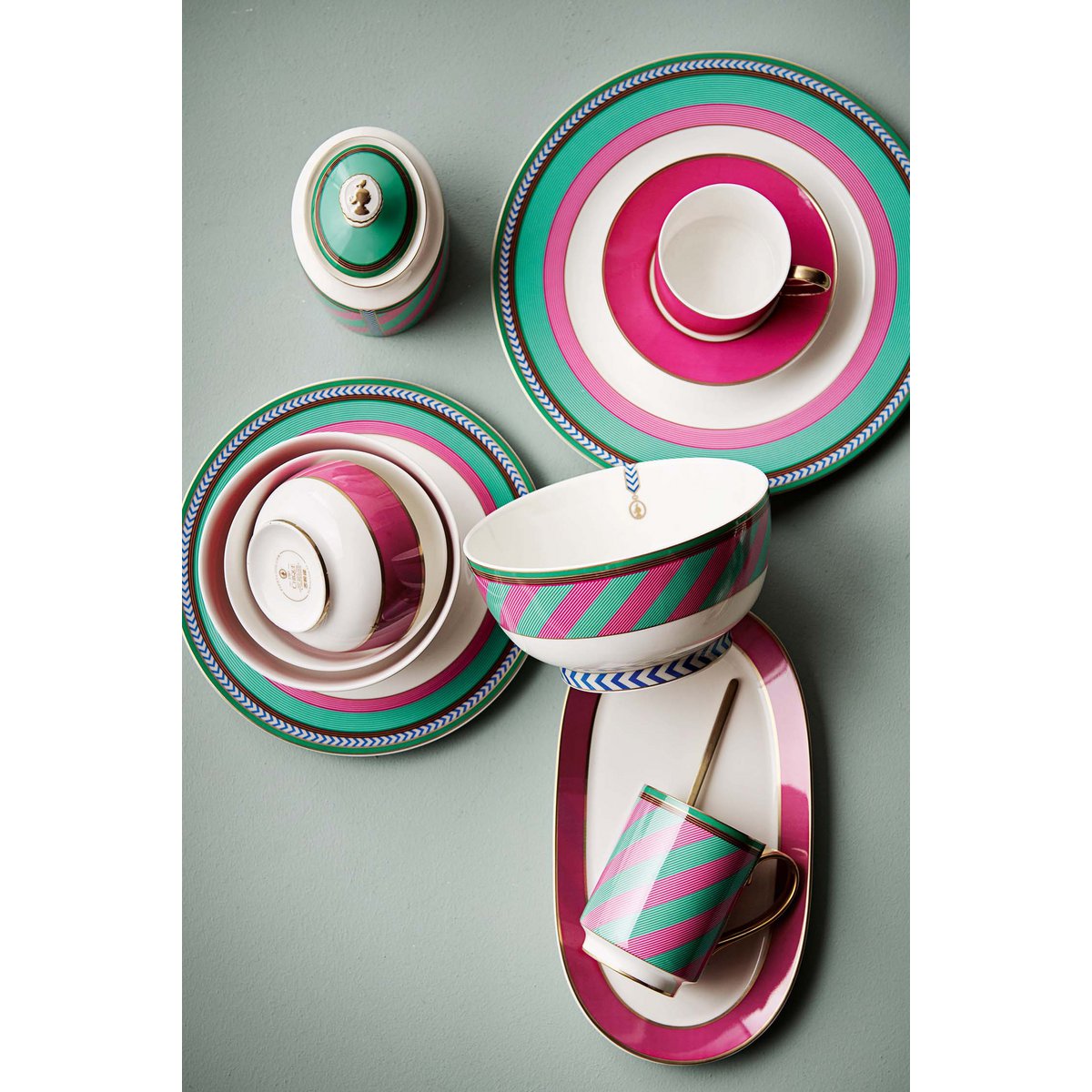 Pip Studio - Tray Rectangular Pip Chique Gold-Pink 28x16x2cm