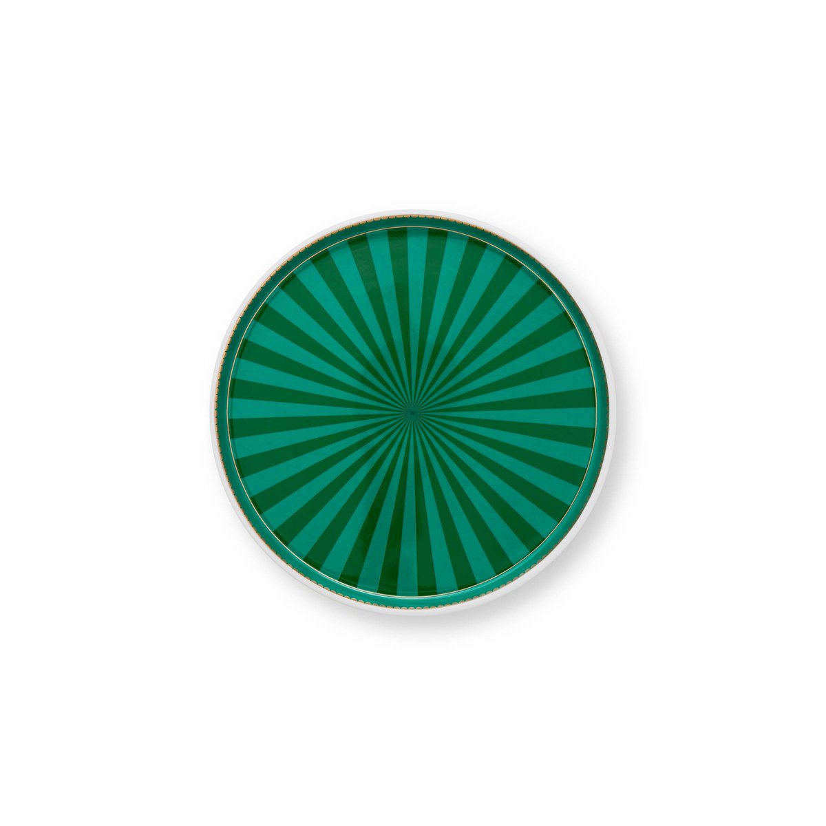 Pip Studio - Mini Cake Tray o/f Love Birds Stripes Emerald-Green 24cm