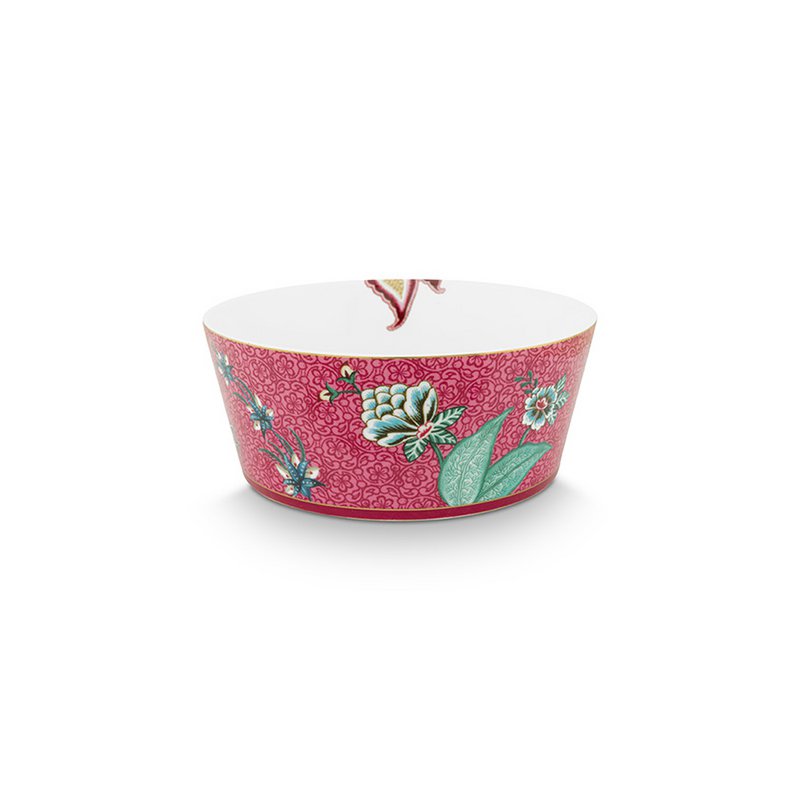 Pip Studio - Giftset Bowls 15cm & Chopsticks Oriental Flower Festival Dark Pink