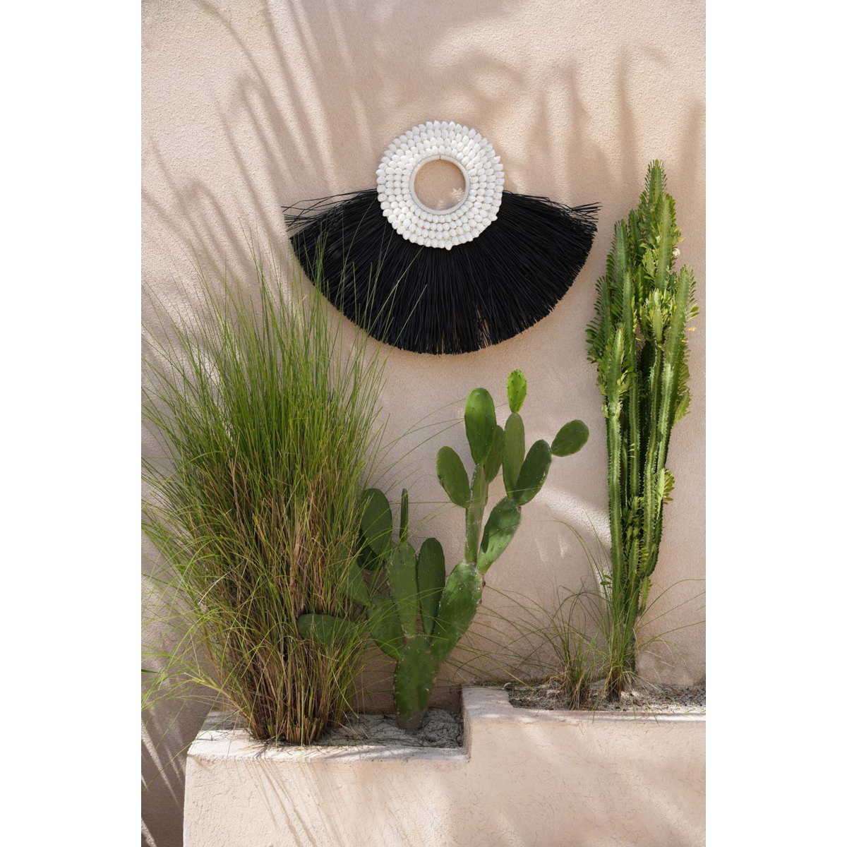 Bazar Bizar - Muurdecoratie 'Shell Alang Alang' (Zwart)