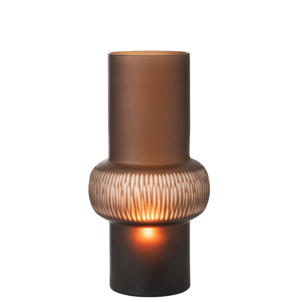 J-Line - Vaas Streep Bal - Glas - Bruin - Large