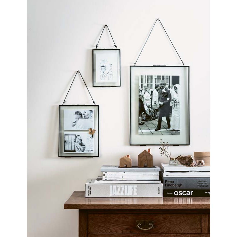 vtwonen - Opbergdoos Glas met Zwart Frame 42x33x9cm