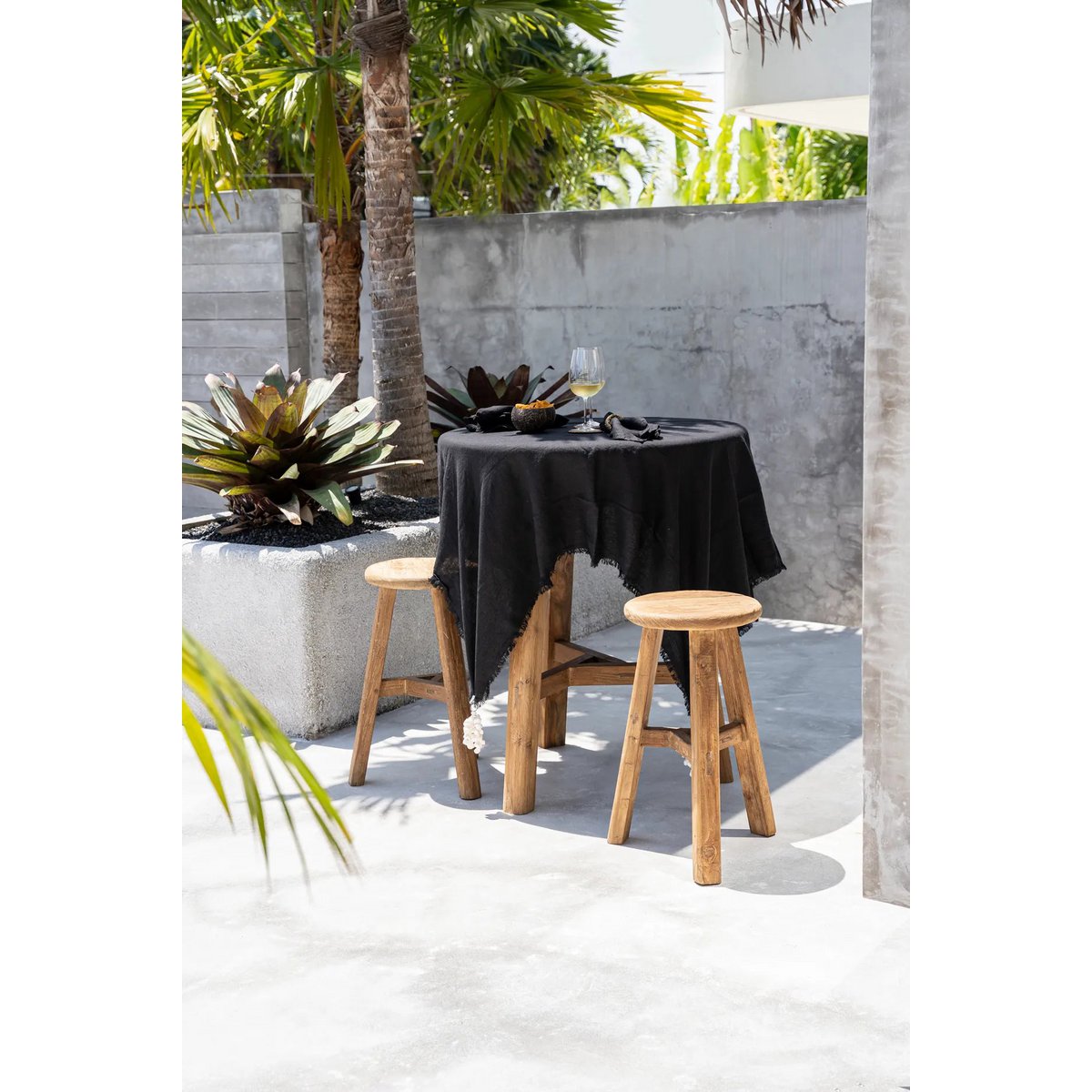 Bazar Bizar - Tischdecke 'Leinen' (Schwarz, 150x200)